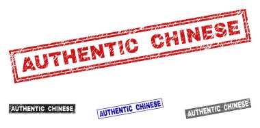 Grunge otantik Çin dikdörtgen filigranlar çizik