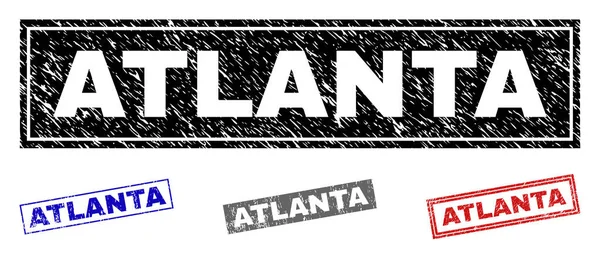Atlanta streszczenie teksturowanej prostokąt znaki wodne — Wektor stockowy