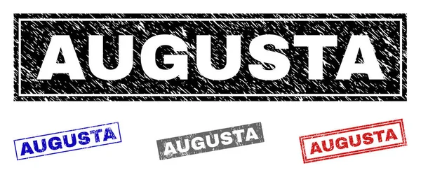 Grunge Augusta dikdörtgen damga mühürler çizik