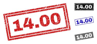 Grunge 14,00 dokulu dikdörtgen pullar