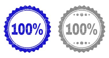 Dokulu 100 yüzdeleri damga mühürler çizik