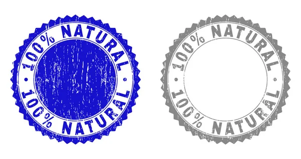 Texturizado 100 por ciento NATURAL rayado marcas de agua — Vector de stock