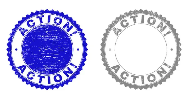 Texturierte Action-Ausrufezeichen — Stockvektor