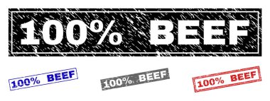 Grunge yüzde 100 Dana dokulu dikdörtgen filigranlar