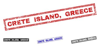 Grunge Girit Adası, Yunanistan dikdörtgen damga mühürler dokulu