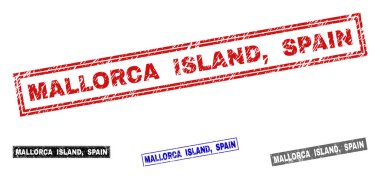 Grunge Mallorca Adası, İspanya dikdörtgen filigranlar çizik