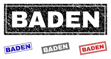 Grunge Baden dikdörtgen filigranlar çizik