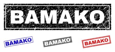 Grunge Bamako dikdörtgen filigranlar dokulu