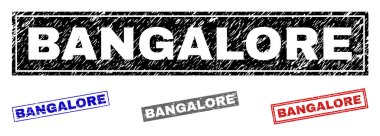 Grunge Bangalore dikdörtgen pullar dokulu