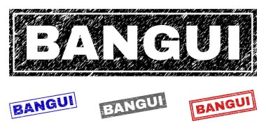 Grunge Bangui dikdörtgen pullar çizik