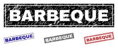 Grunge Barbekü dikdörtgen pullar dokulu