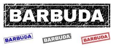 Grunge Barbuda dikdörtgen filigranlar çizik