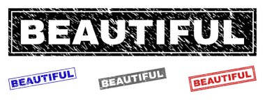 Grunge güzel dikdörtgen filigranlar çizik