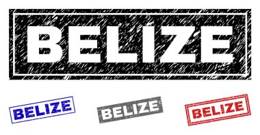 Grunge Belize dikdörtgen pullar dokulu