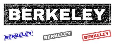 Grunge Berkeley dikdörtgen damga mühürler çizik