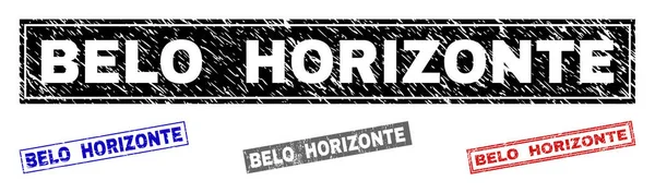 Grunge BELO HORIZONTE Rectángulo rayado marcas de agua — Vector de stock