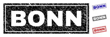 Grunge Bonn dikdörtgen filigranlar dokulu