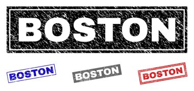Grunge Boston dikdörtgen pullar çizik