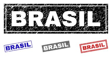 Grunge Brasil dikdörtgen filigranlar çizik