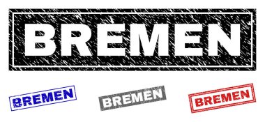 Grunge Bremen dikdörtgen damga mühürler çizik