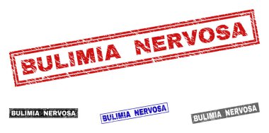 Grunge Bulimia Nervoza dikdörtgen damga mühürler çizik