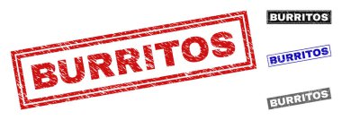 Grunge burrito dikdörtgen filigranlar çizik