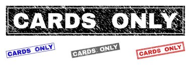 Grunge kartları sadece dikdörtgen damga mühürler çizik