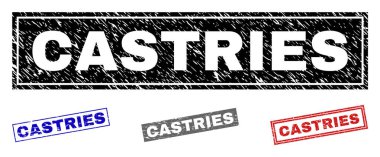 Grunge Castries dikdörtgen pullar çizik