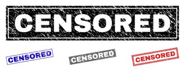 Sansür grunge dikdörtgen filigranlar dokulu