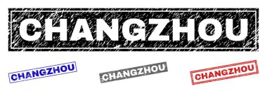 Grunge Changzhou dikdörtgen filigranlar çizik