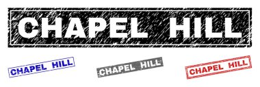 Grunge Chapel Hill dikdörtgen damga mühürler çizik