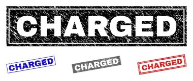 Ücret grunge dikdörtgen damga mühürler dokulu