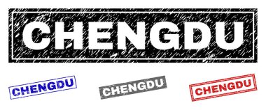Grunge Chengdu dikdörtgen pullar çizik