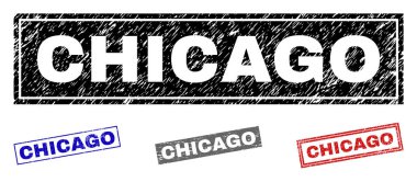 Grunge Chicago dikdörtgen filigranlar dokulu