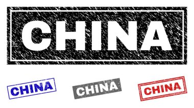 Grunge Çin dikdörtgen filigranlar dokulu