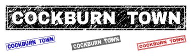 Grunge Cockburn kasaba dikdörtgen pullar çizik