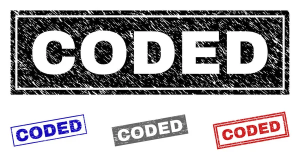 Kodlu grunge dikdörtgen filigranlar çizik