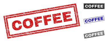 Grunge kahve dikdörtgen damga mühürler dokulu