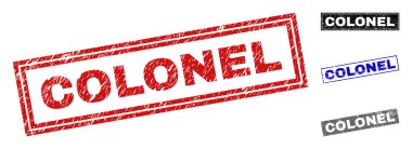 Grunge Albay dikdörtgen damga mühürler çizik