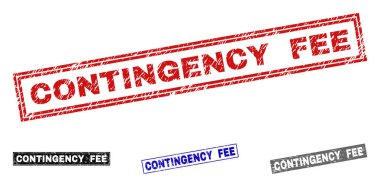 Grunge acil durum ücreti dikdörtgen damga mühürler dokulu