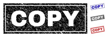 Grunge kopya dikdörtgen pullar çizik