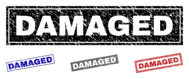 Hasarlı grunge dikdörtgen filigranlar çizik