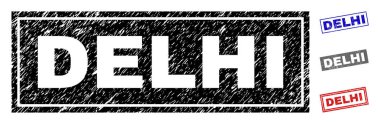 Grunge Delhi dikdörtgen filigranlar dokulu