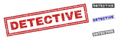 Grunge Dedektif çizilmiş dikdörtgen filigranlar