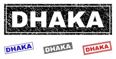 Grunge Dhaka dikdörtgen pullar çizik