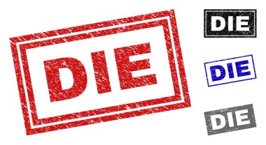 Grunge Die dikdörtgen pullar dokulu