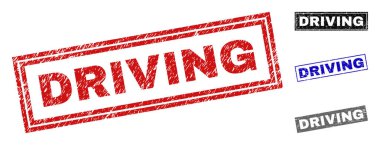 Grunge sürüş dikdörtgen pullar çizik