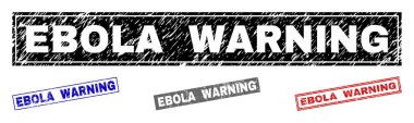 Grunge Ebola uyarı dikdörtgen filigranlar dokulu