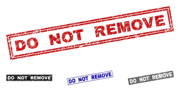 Grunge DO NOT REMOVE Scratched Rectangle Watermarks — Stock Vector