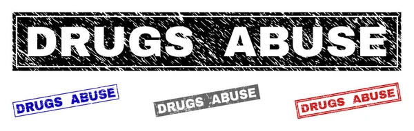 Grunge gyógyszerek visszaélés szerkezetű bélyeg téglalap — Stock Vector